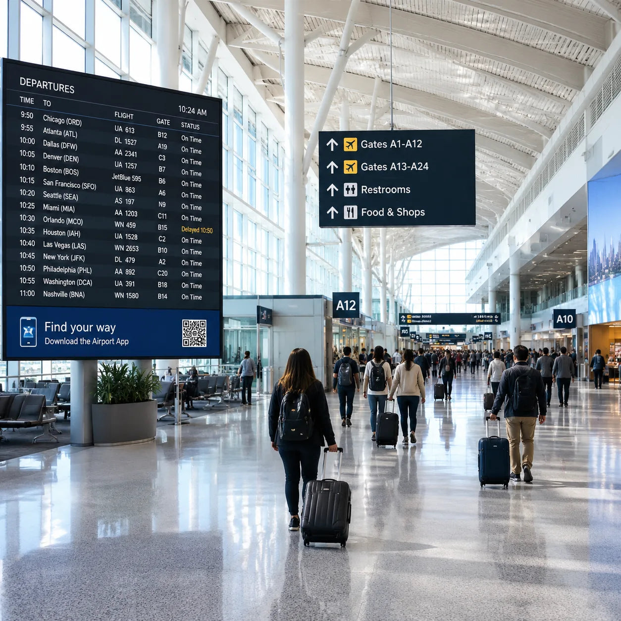 Representative International Airport Terminal 3 — Full AV System application